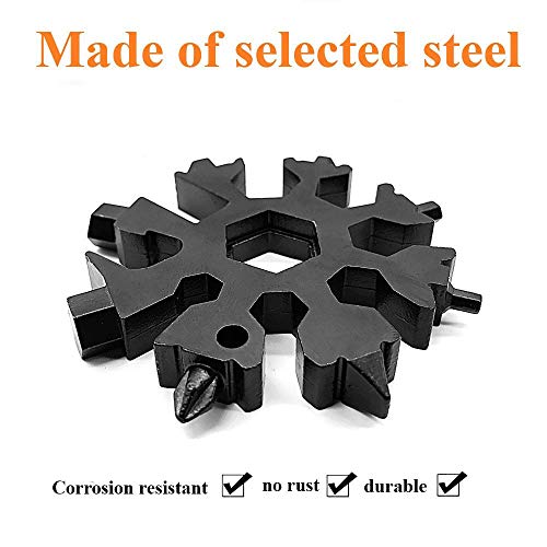 18-in-1 Snowflakes Multi-Tool Stainless Steel Keychain Multi-Tool ...