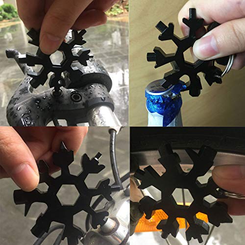 18-in-1 Snowflakes Multi-Tool Stainless Steel Keychain Multi-Tool ...