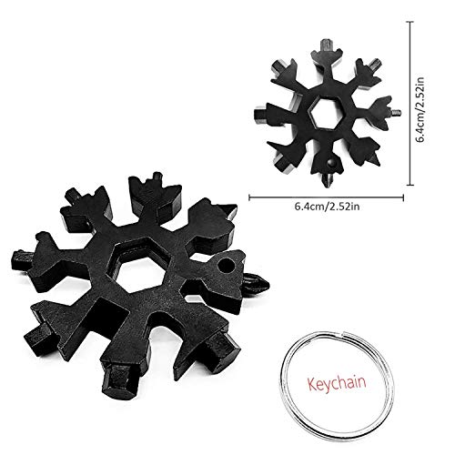 18-in-1 Snowflakes Multi-Tool Stainless Steel Keychain Multi-Tool ...