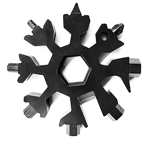 18-in-1 Snowflakes Multi-Tool Stainless Steel Keychain Multi-Tool ...
