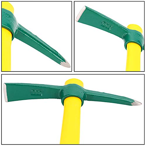ZOENHOU 17.7 Inch Pick Mattock Hoe, Forged Garden Pick, Weeding Ma...