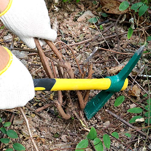 ZOENHOU 17.7 Inch Pick Mattock Hoe, Forged Garden Pick, Weeding Ma...