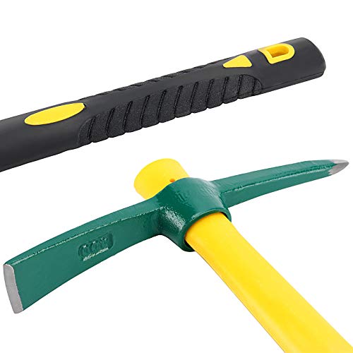ZOENHOU 17.7 Inch Pick Mattock Hoe, Forged Garden Pick, Weeding Ma...