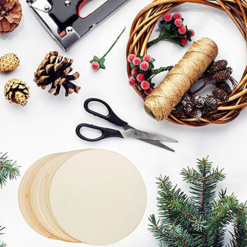 ZOEYES 50-Pack 6 in Round Wooden Cutouts for Crafts, Wood Circles,...