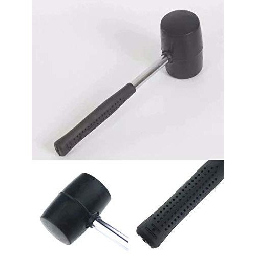 Zog 10 Oz Rubber Hammer Mallet,Rugged Steel Tube with Anti-Skid Ru...