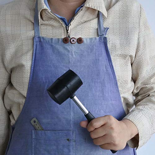 Zog 10 Oz Rubber Hammer Mallet,Rugged Steel Tube with Anti-Skid Ru...