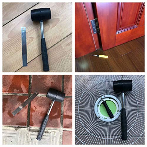 Zog 10 Oz Rubber Hammer Mallet,Rugged Steel Tube with Anti-Skid Ru...