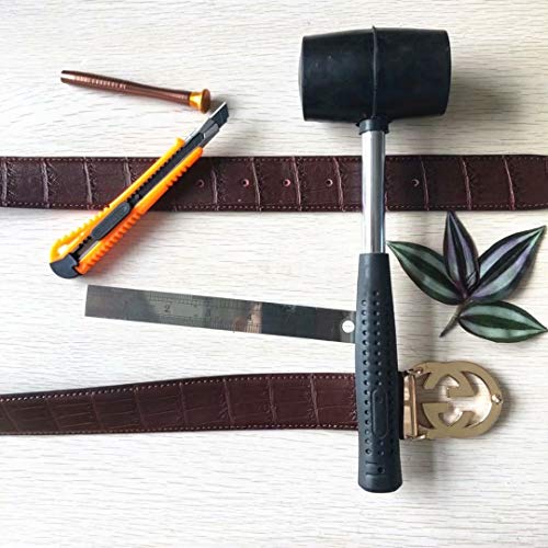 Zog 10 Oz Rubber Hammer Mallet,Rugged Steel Tube with Anti-Skid Ru...