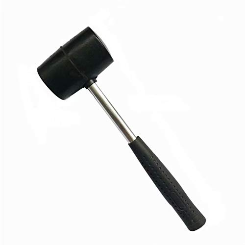 Zog 10 Oz Rubber Hammer Mallet,Rugged Steel Tube with Anti-Skid Ru...