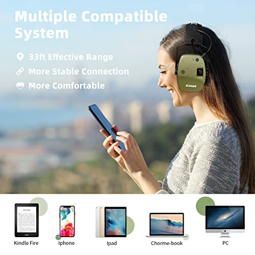 ZOHAN 035 Bluetooth 5.0 Shooting Ear Protection Earmuff, Active No...