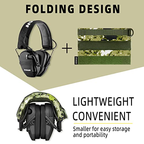 ZOHAN EM025 Electronic Shooting Ear Protection Earmuffs with Sound...