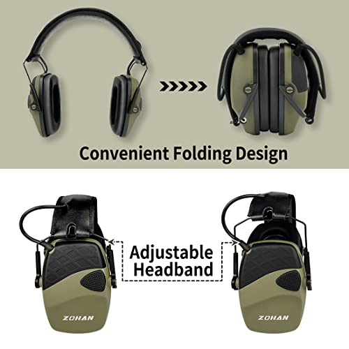 ZOHAN EM054 Electronic Shooting Ear Protection with Sound Amplific...