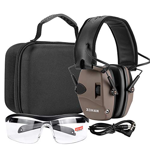 ZOHAN EM054 Electronic Shooting eye and ear protection Set, Glasse...