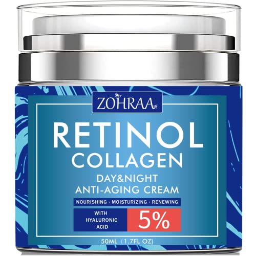Retinol Cream for Face - Facial Moisturizer with Collagen Cream an...