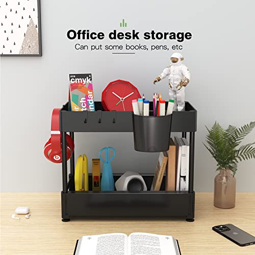 Under Sink Organizers and Storage 2 Pack, ZOMILB Bathroom Organize...