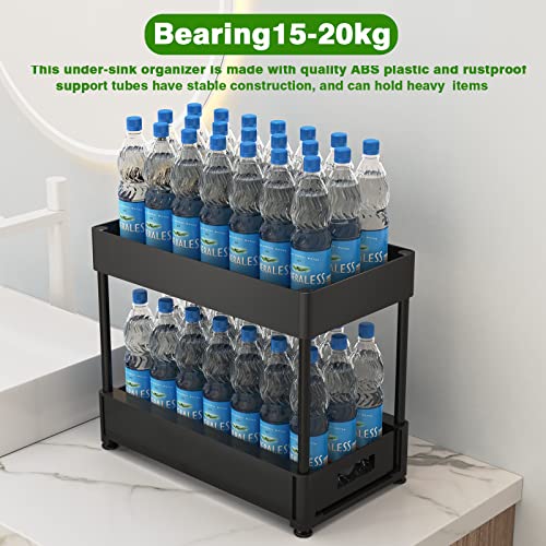 Under Sink Organizers and Storage 2 Pack, ZOMILB Bathroom Organize...