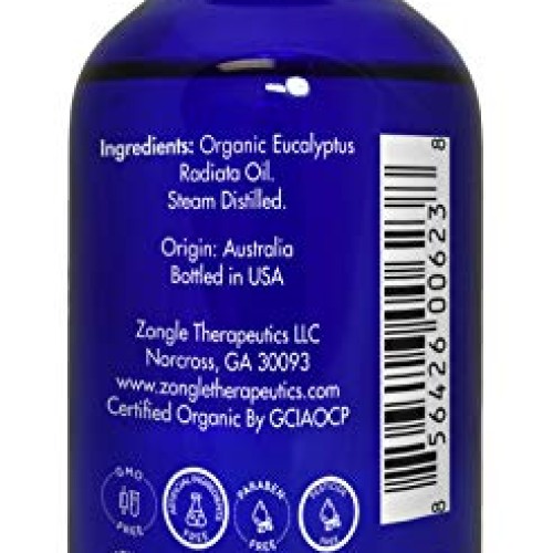 Zongle USDA Certified Organic Eucalyptus Oil, Eucalyptus Radiata, ...