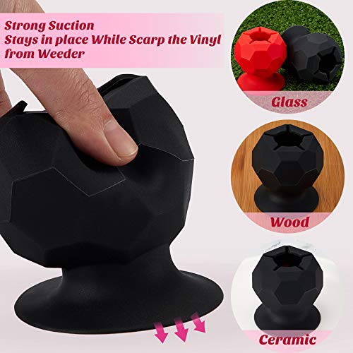 2 Pieces Suctioned Vinyl Weeding Scrap Collector, Silicone Suction...