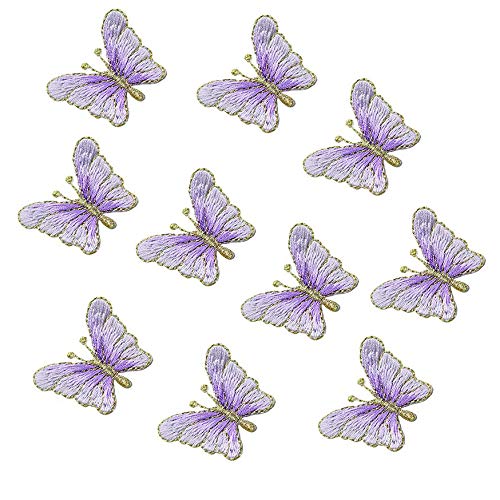 10 Pack Delicate Embroidered Patches, Butterflies Patches, Iron On...