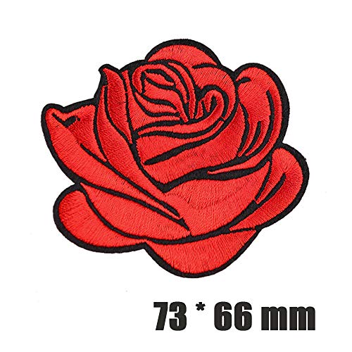 6 Pack Flower Patches, Iron On Rose Patches, Sew On Applique Patch...