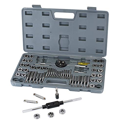 Zoostliss 60 Piece Bearing Steel Tap and Die Set Tungsten Steel Sa...