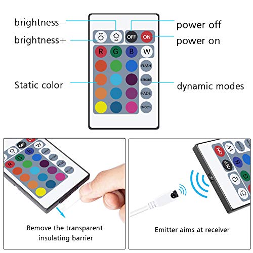 LED Strip Lights, Zora 16.4 foot RGB LED Light Strips Music Sync C...