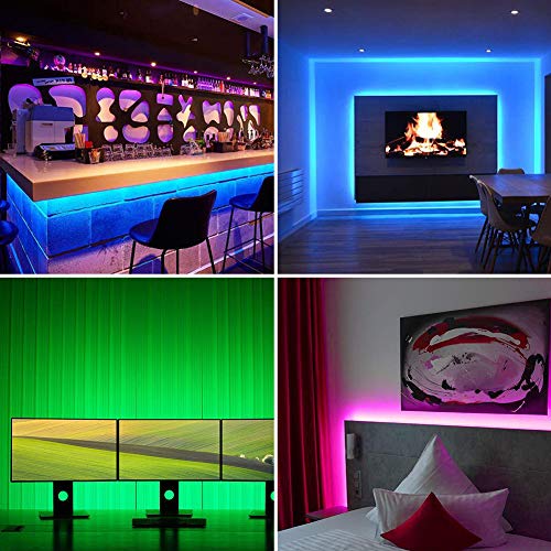 LED Strip Lights, Zora 16.4 foot RGB LED Light Strips Music Sync C...