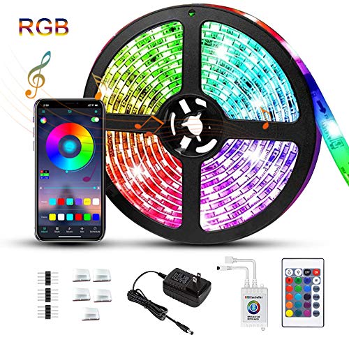 LED Strip Lights, Zora 16.4 foot RGB LED Light Strips Music Sync C...