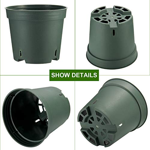 Pots for Plants, ZOUTOG 6 inch Plastic Planters with Drainage Hole...