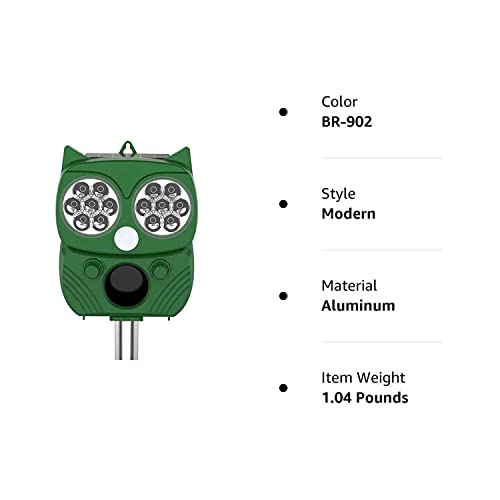 ZOVENCHI Ultrasonic Animal Repellent, Outdoor Solar Powered and Wa...
