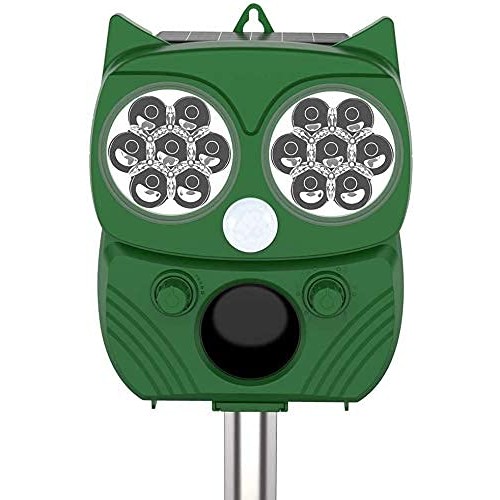 ZOVENCHI Ultrasonic Animal Repellent, Outdoor Solar Powered and Wa...