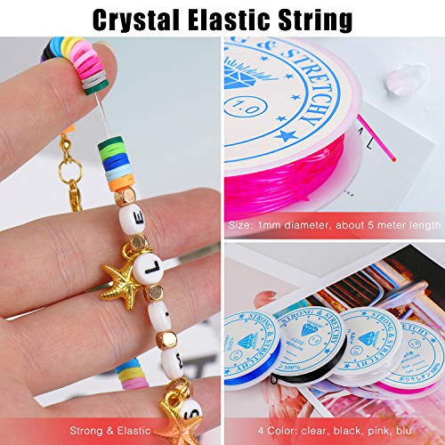Zoyomax 4000 Pcs Clay Beads 6mm 20 Colors Flat Round Polymer Clay ...