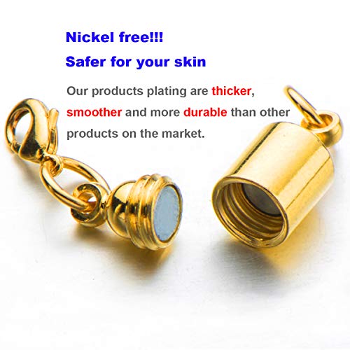 Zpsolution Magnetic Jewelry Clasps for Necklace Bracelet, Screw-in...