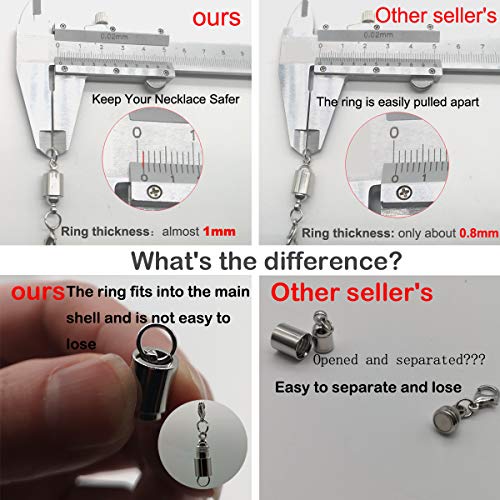 Zpsolution Magnetic Jewelry Clasps for Necklace Bracelet, Screw-in...
