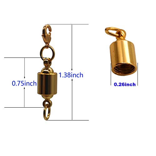 Zpsolution Magnetic Jewelry Clasps for Necklace Bracelet, Screw-in...