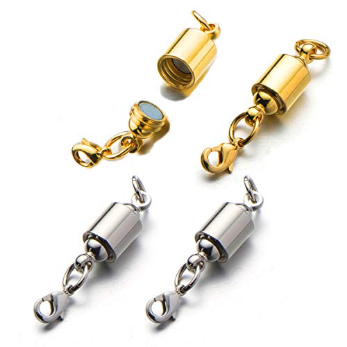 Zpsolution Magnetic Jewelry Clasps for Necklace Bracelet, Screw-in...