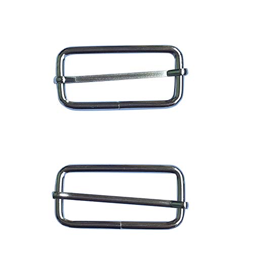 50 Pieces Slide Buckle - 1 1/2 inch Metal Triglide Slides Rectangl...