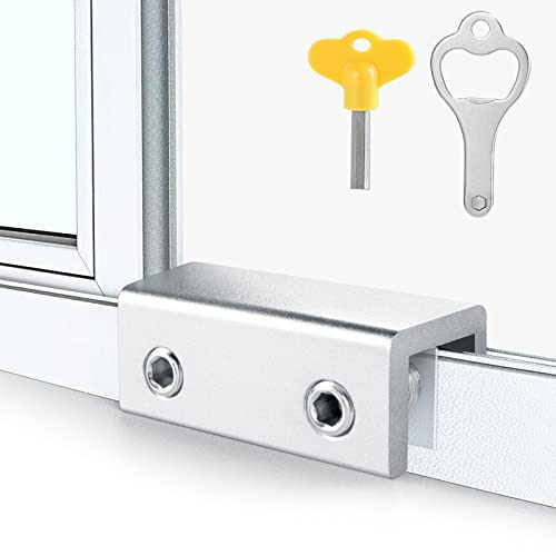 Window Locks,4 Sets Sliding Window Locks With Key for Vertical & H...