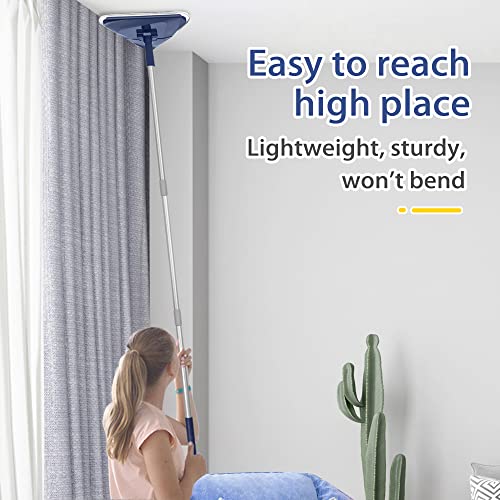 ZUBULUN Wall Mop with 82 Inches Long Handle, 360 Degree Rotating M...