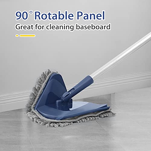 ZUBULUN Wall Mop with 82 Inches Long Handle, 360 Degree Rotating M...