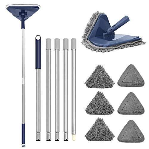 ZUBULUN Wall Mop with 82 Inches Long Handle, 360 Degree Rotating M...