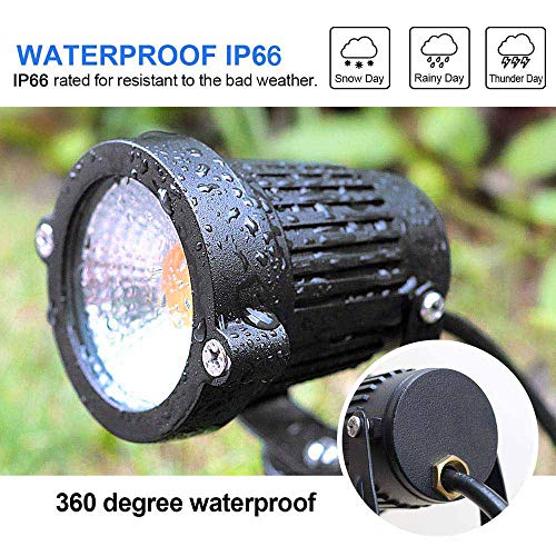 ZUCKEO Landscape Lighting 6W RGB Remote Control LED Landscape Ligh...