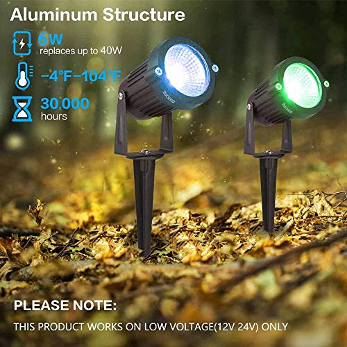 ZUCKEO Landscape Lighting 6W RGB Remote Control LED Landscape Ligh...