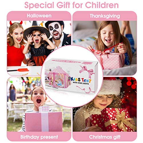 Princess Tent for Girls, ZUOSEN Large Castle Play Tent for Girls w...