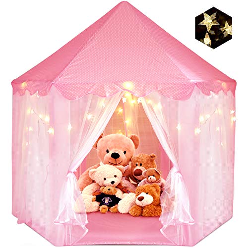 Princess Tent for Girls, ZUOSEN Large Castle Play Tent for Girls w...