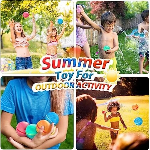 ZUPIIY Reusable Water Balloons, Summer Water Toys, Outdoor Toys, P...