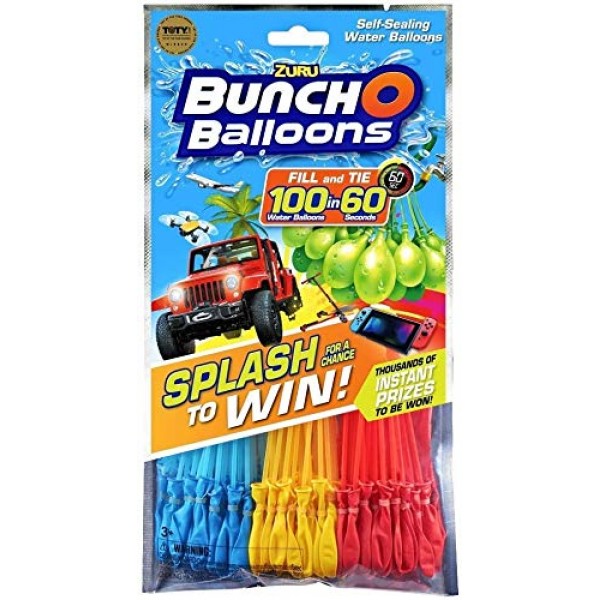 ZURU Self Sealing Water Balloons 100 pcs Assorted Colors