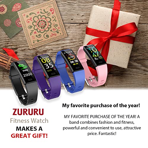 ZURURU Fitness Tracker, Waterproof Activity Tracker with Step Calo...