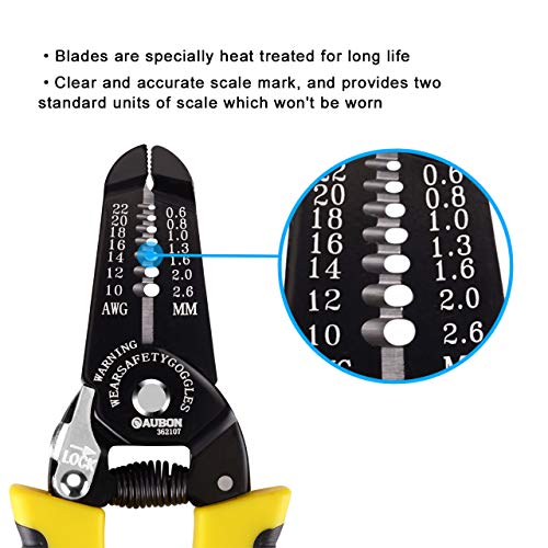 ZUZUAN 10-22 AWG Wire Stripper Cutter Wire Stripping Tool And Mult...