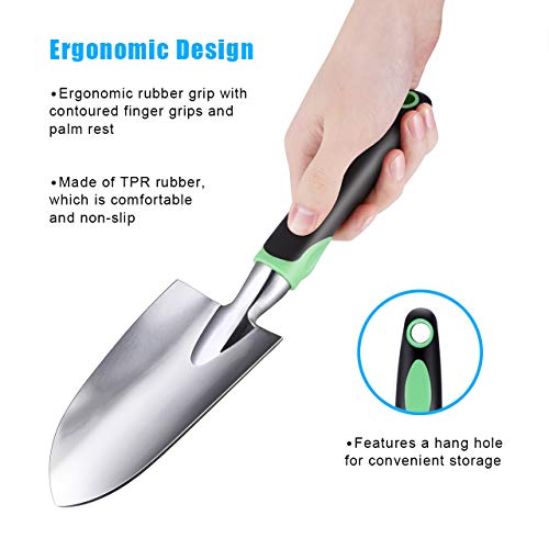 ZUZUAN Garden Tool Set, 3 Pack Garden Hand Shovels Aluminum Alloy ...